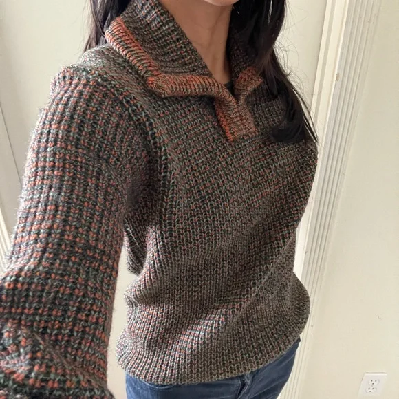 Vintage sweater brown and gray - Picture 2 of 10